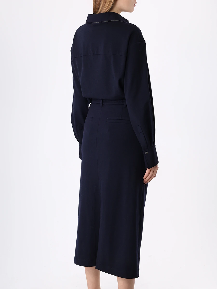 Платье шерстяное BRUNELLO CUCINELLI M0R25A5158 С051 Синий  Фото 3