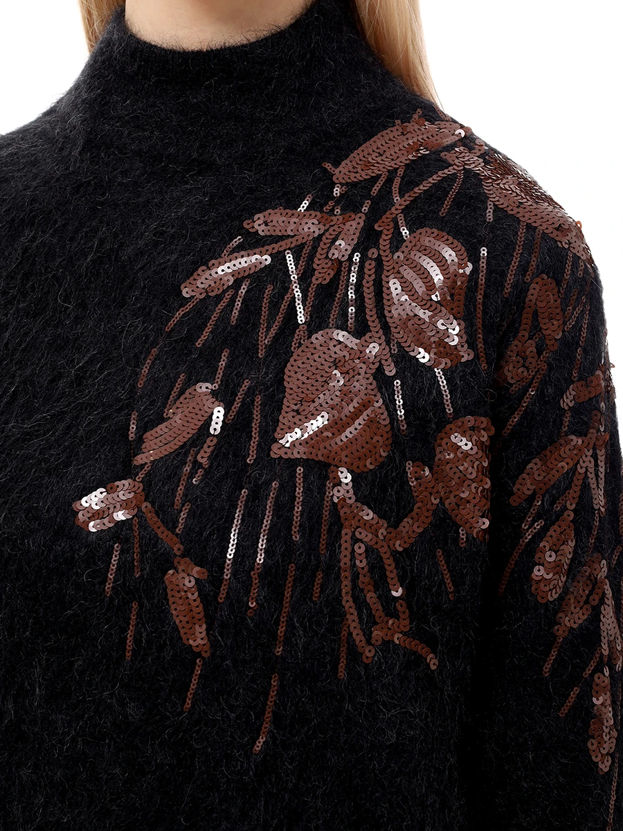 

Джемпер шерстяной, Черный, MBP143704 CA256