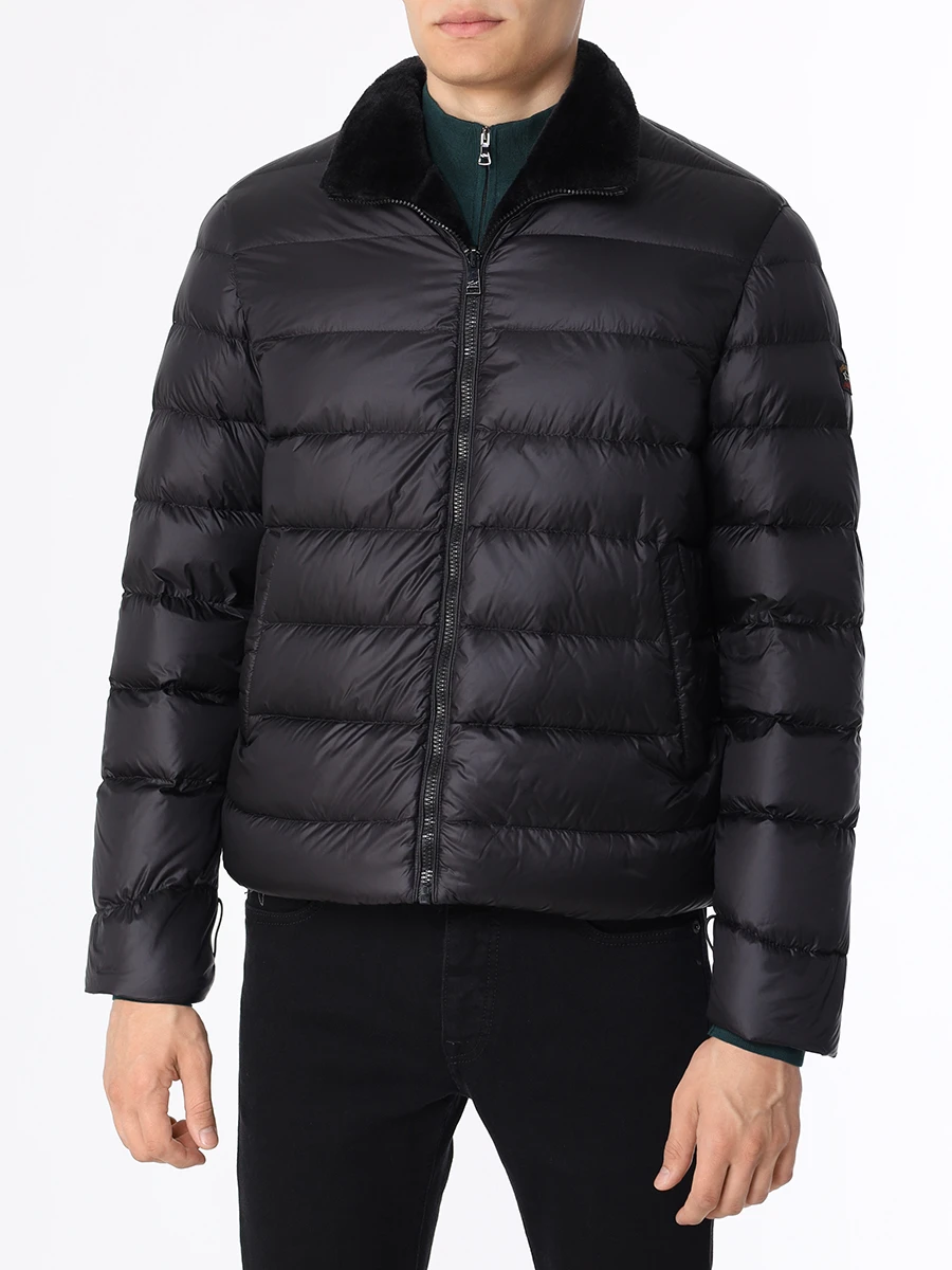 Пуховик стеганый на меху PAUL & SHARK 13312200R2/011 Черный  Фото 4