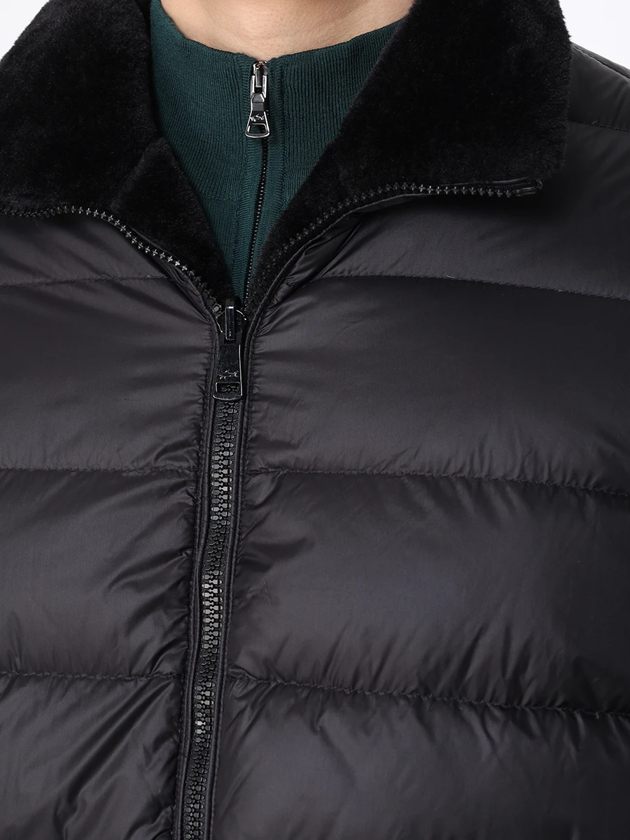 Пуховик стеганый на меху PAUL & SHARK 13312200R2/011 Черный  Фото 5