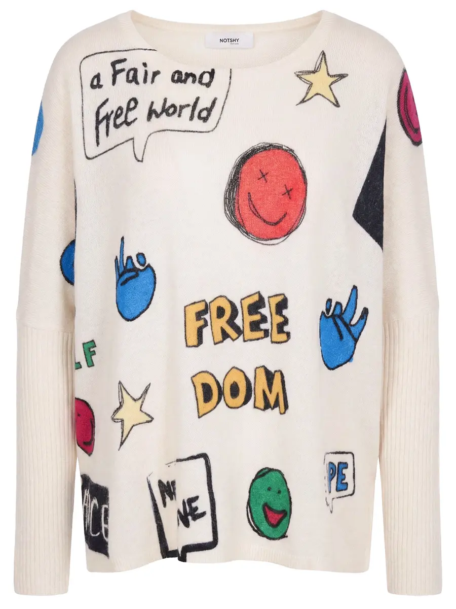 

Пуловер кашемировый, Принт, P3804036C