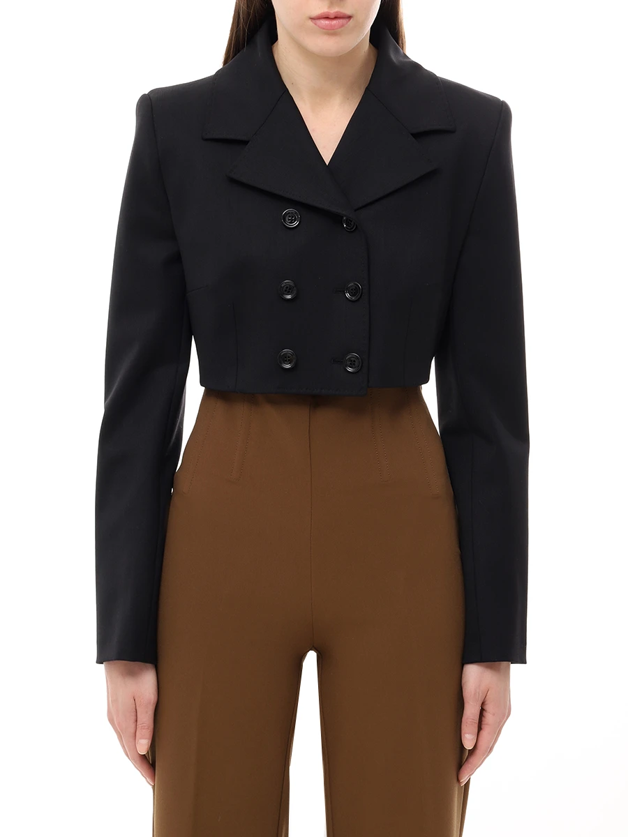 Жакет шерстяной DOLCE & GABBANA F26DMT FUBE7 N0000 Черный  Фото 4