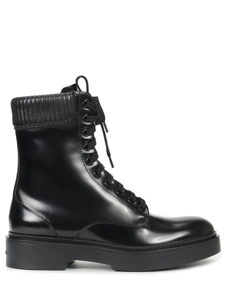 Ботинки кожаные SANTONI WTHW59569SMOBUORN01, размер 39, цвет черный