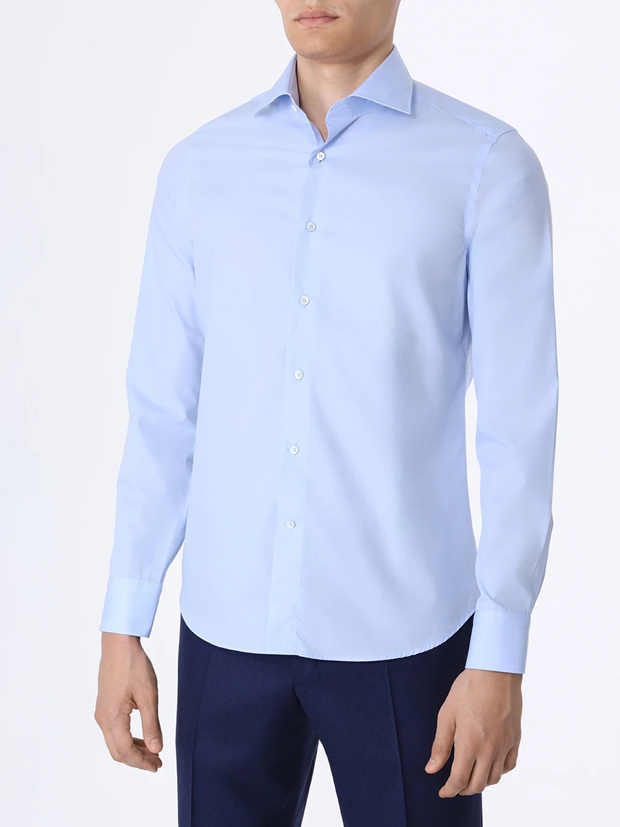 Рубашка Slim Fit хлопковая CANALI GR01598/401/NX98, размер 60, цвет голубой GR01598/401/NX98 - фото 4