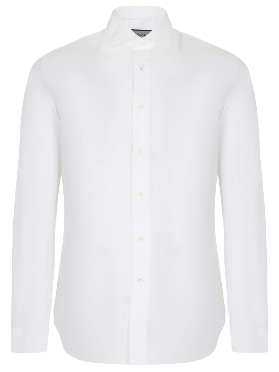Рубашка Slim Fit хлопковая CANALI GD02832/001/X18, размер 48, цвет белый GD02832/001/X18 - фото 1