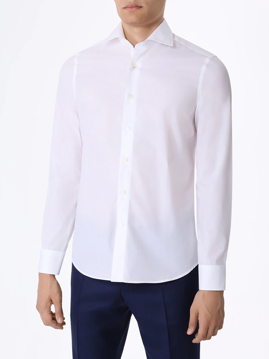 Рубашка Slim Fit хлопковая CANALI GD02832/001/X18, размер 48, цвет белый GD02832/001/X18 - фото 4