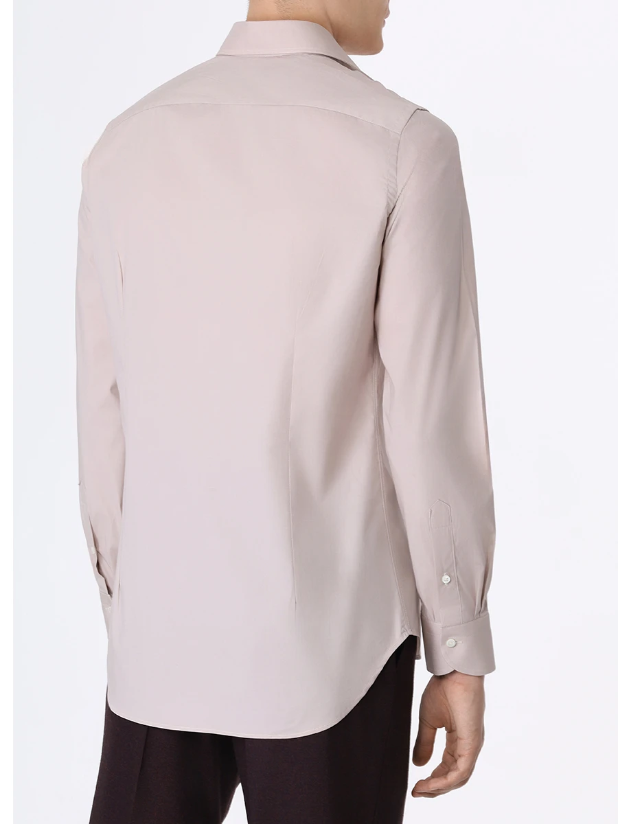 Рубашка Slim Fit хлопковая CANALI GD02832/701/X18, размер 48, цвет бежевый GD02832/701/X18 - фото 3