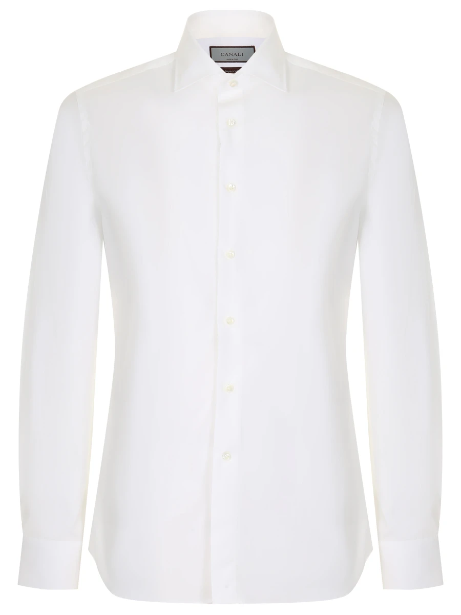 Рубашка Slim Fit хлопковая CANALI GR01598/001/NX98/L, размер 52, цвет белый GR01598/001/NX98/L - фото 1