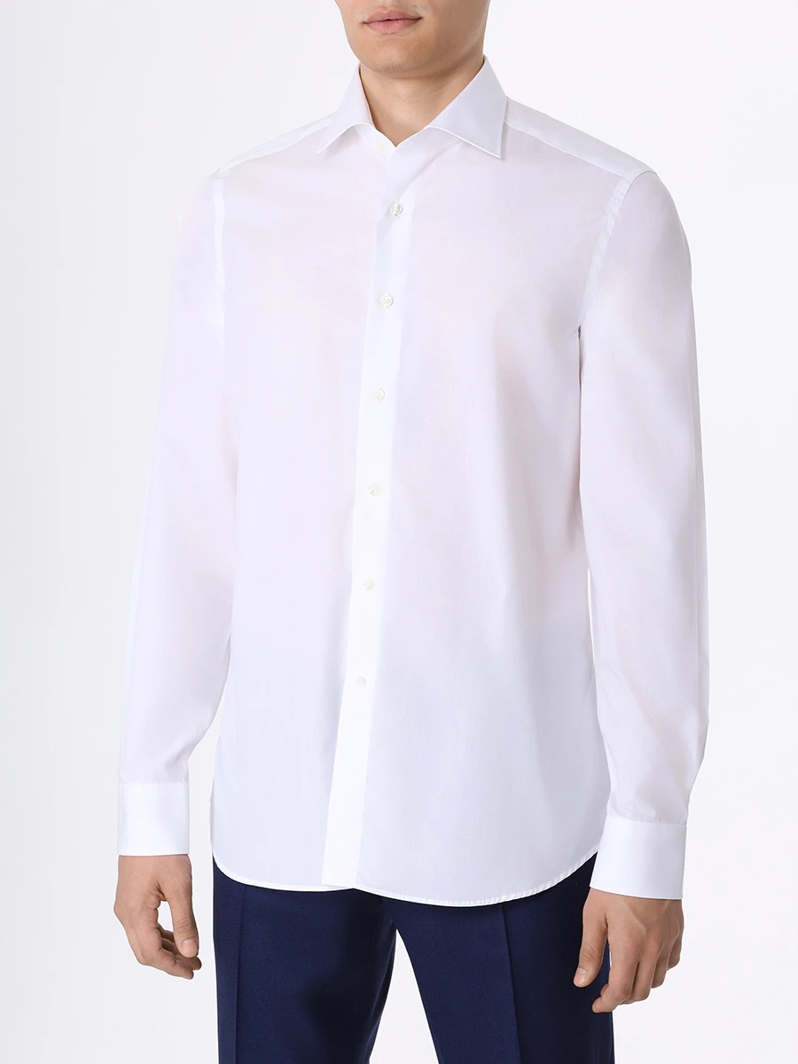 Рубашка Slim Fit хлопковая CANALI GR01598/001/NX98/L, размер 52, цвет белый GR01598/001/NX98/L - фото 4