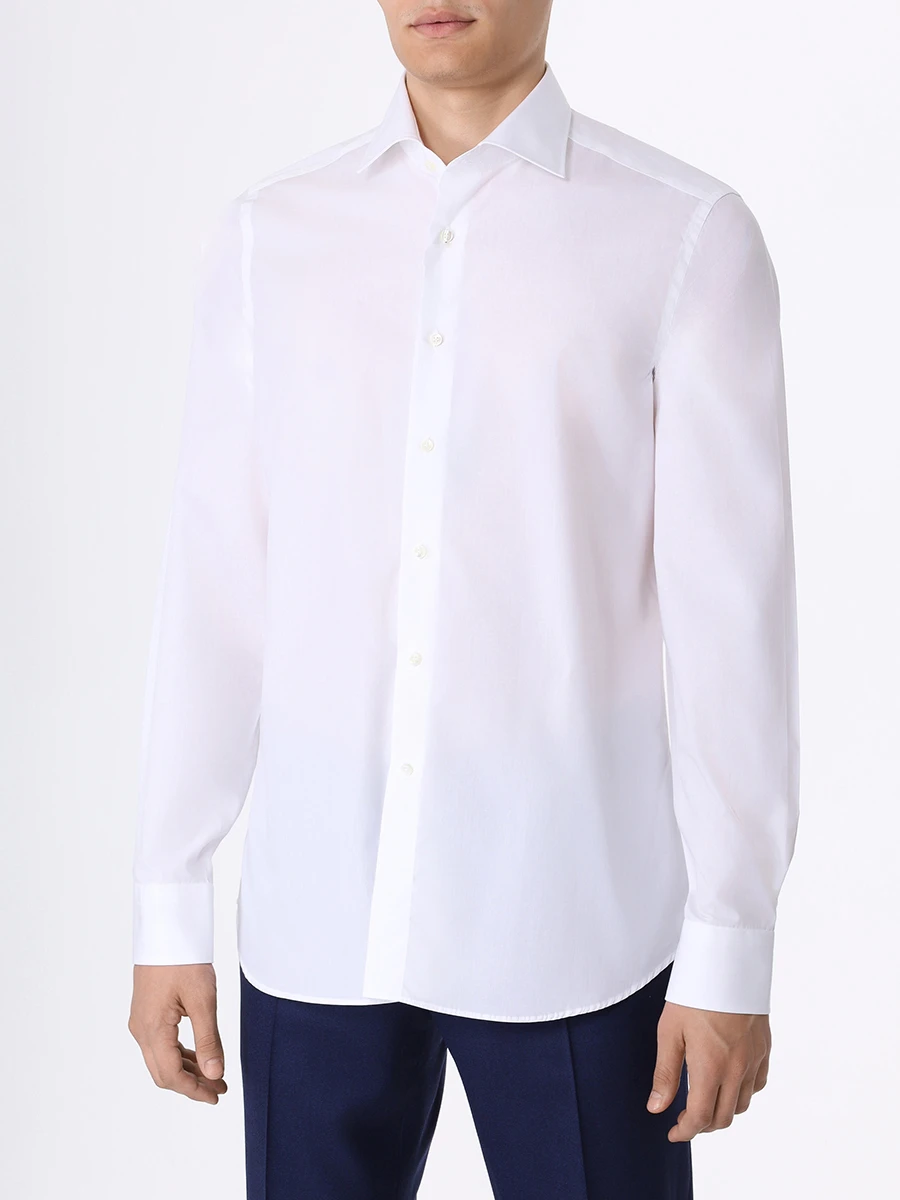 

Рубашка Slim Fit хлопковая, Белый, GR01598/001/NX98/L