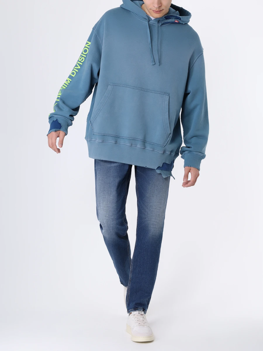 Джинсы Regular Fit хлопковые DIESEL A03573007L101 Синий  Фото 2