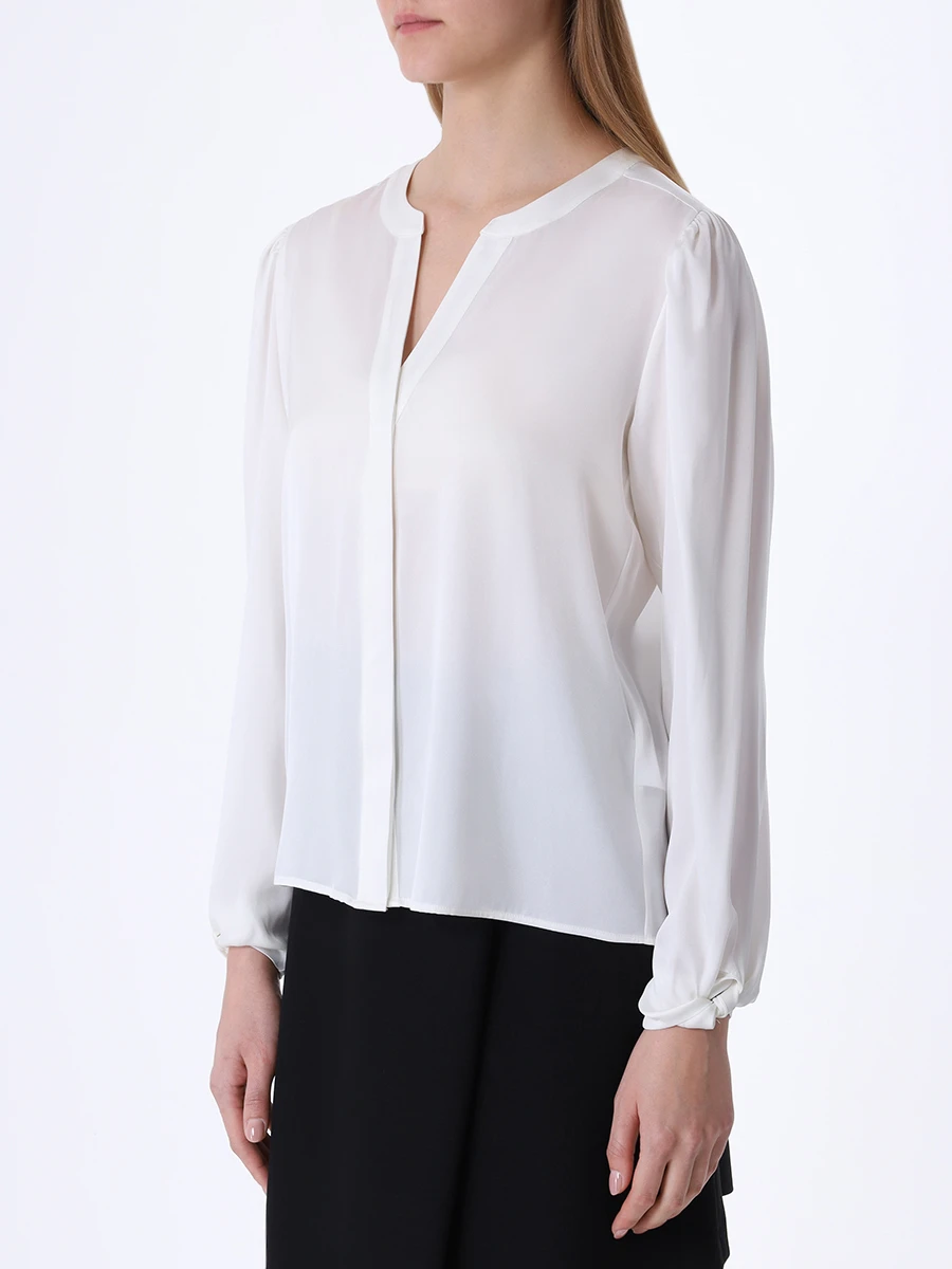Блуза шелковая BOSS 50501001/112, размер 38, цвет кремовый 50501001/112 - фото 4