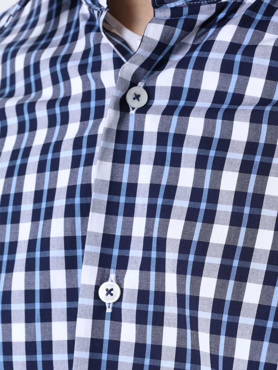 

Рубашка Slim Fit хлопковая, Клетка, 50502628/404