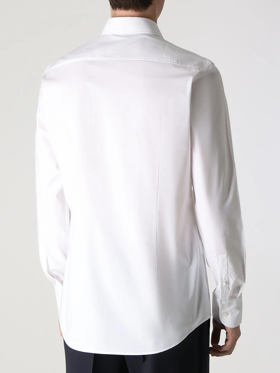 Рубашка Slim Fit хлопковая BOSS 50469345/100, размер 50, цвет белый 50469345/100 - фото 3