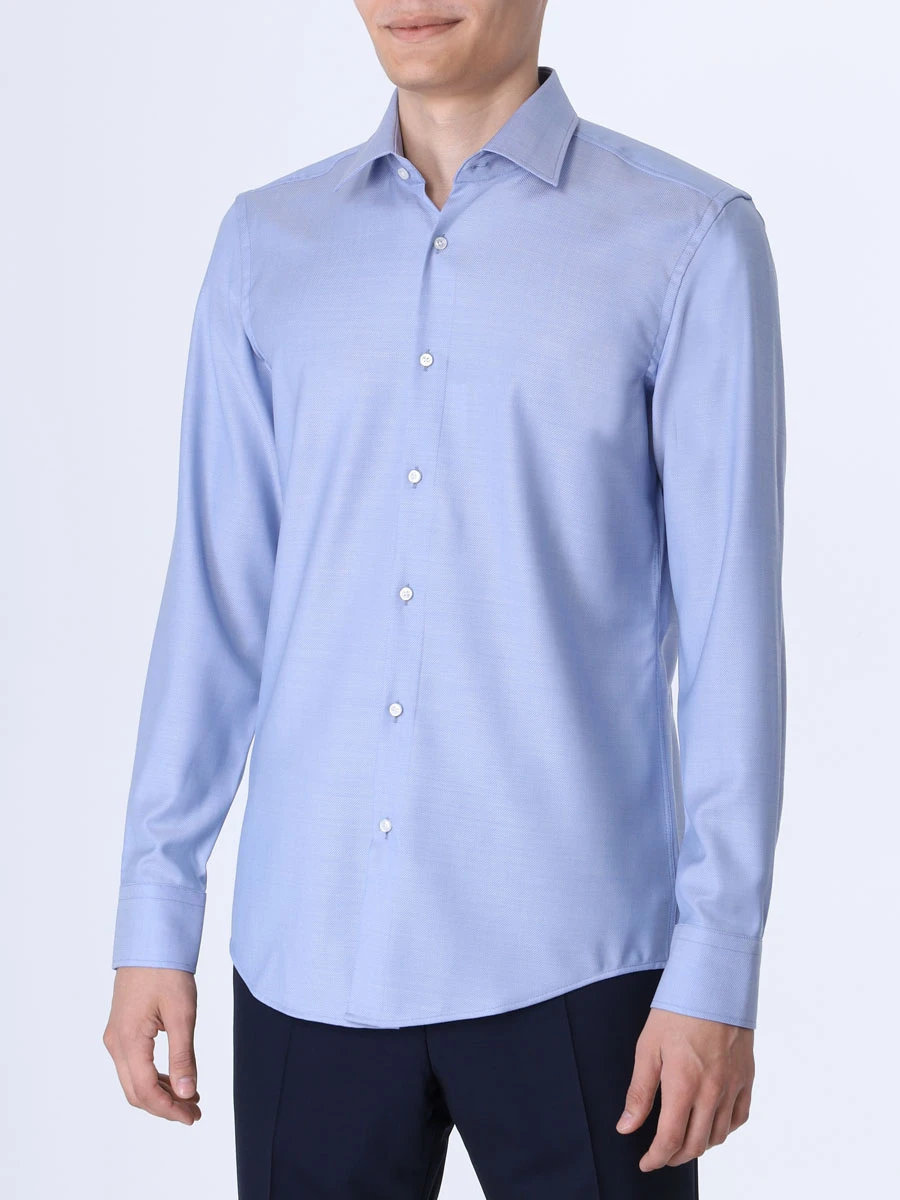

Рубашка Slim Fit шерстяная, Голубой, 50478679/450