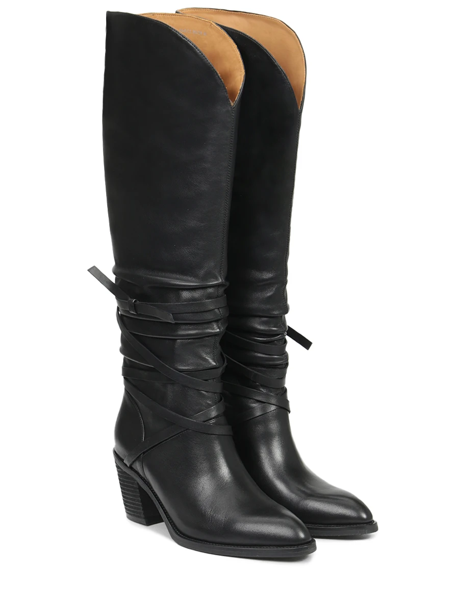 Сапоги кожаные JULI TOO Ada boots Черный  Фото 2