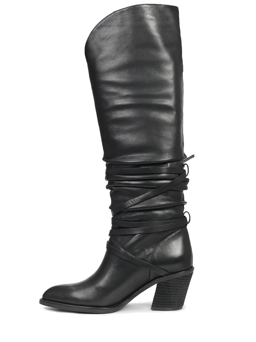 Сапоги кожаные JULI TOO Ada boots Черный  Фото 3