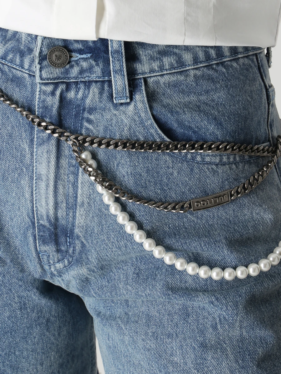 Пояс-цепочка JULI TOO JT Pearl belt chain, размер Один размер, цвет серебряный - фото 2