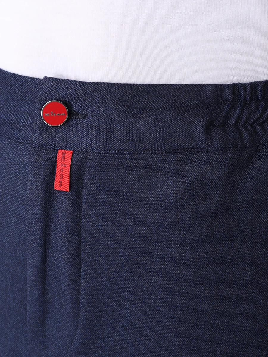 Брюки шерстяные KITON UPLACK0146C14000 Синий  Фото 5