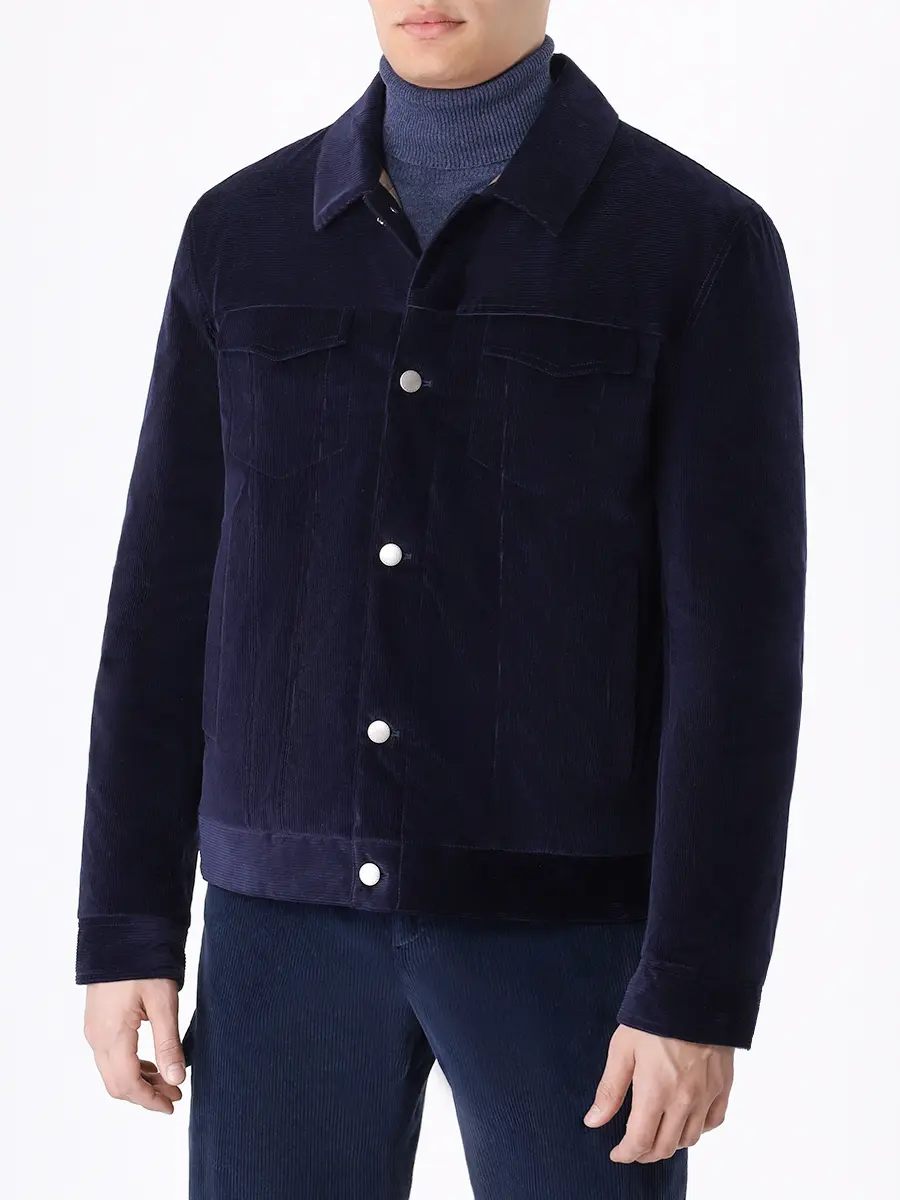 Куртка вельветовая KITON UW1560YC402302002 Синий  Фото 4