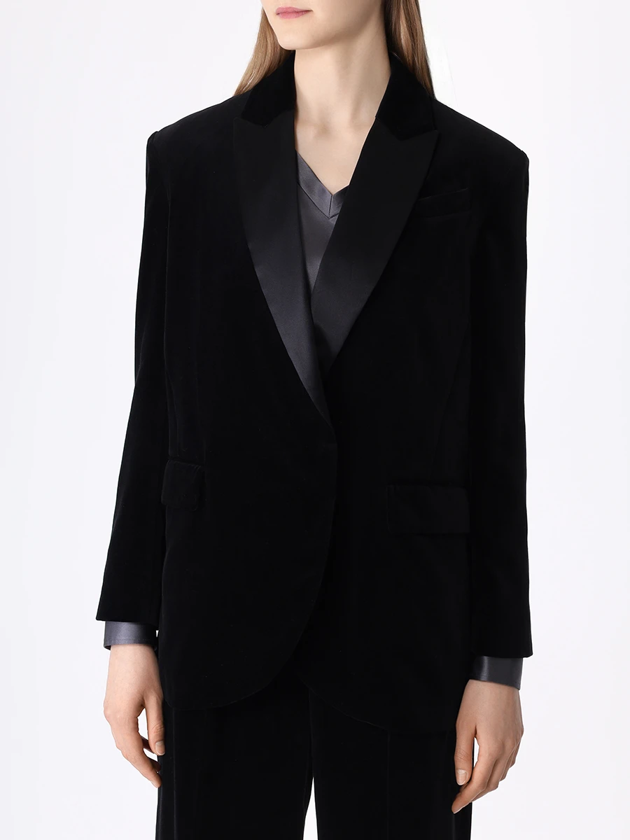 Костюм бархатный BRUNELLO CUCINELLI MD5612512/MD561P8458 C101 Черный Черный  Фото 4