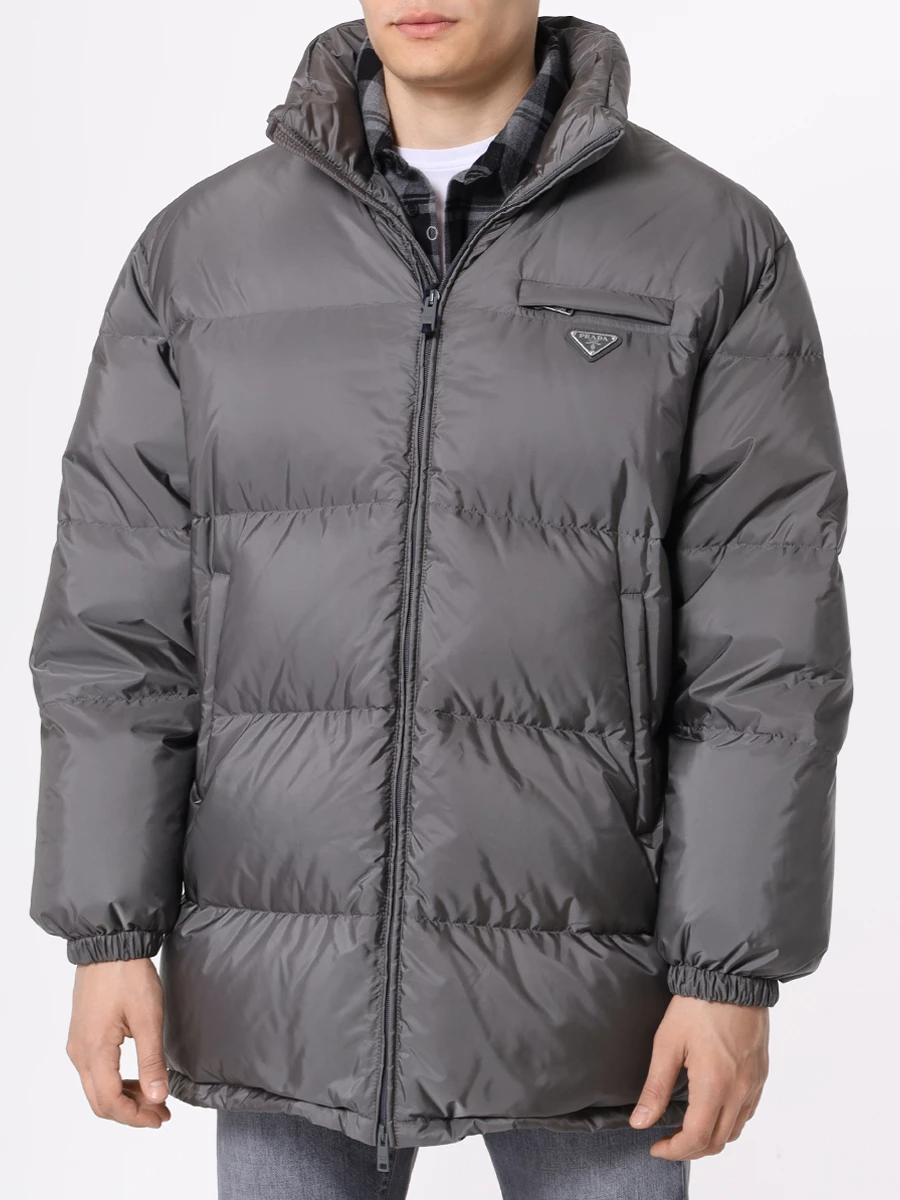 Пуховик стеганый PRADA SGC402S2321WQ9 F0SU8 Серый  Фото 4