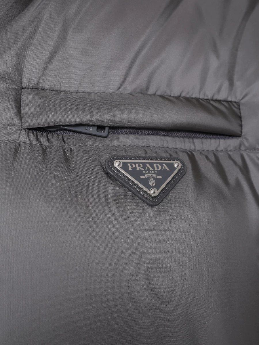 Пуховик стеганый PRADA SGC402S2321WQ9 F0SU8 Серый  Фото 5