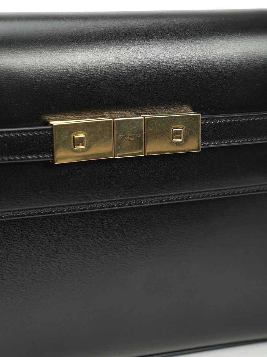 Сумка кожаная Manhattan SAINT LAURENT 6756260SX0W 1000 Черный  Фото 5
