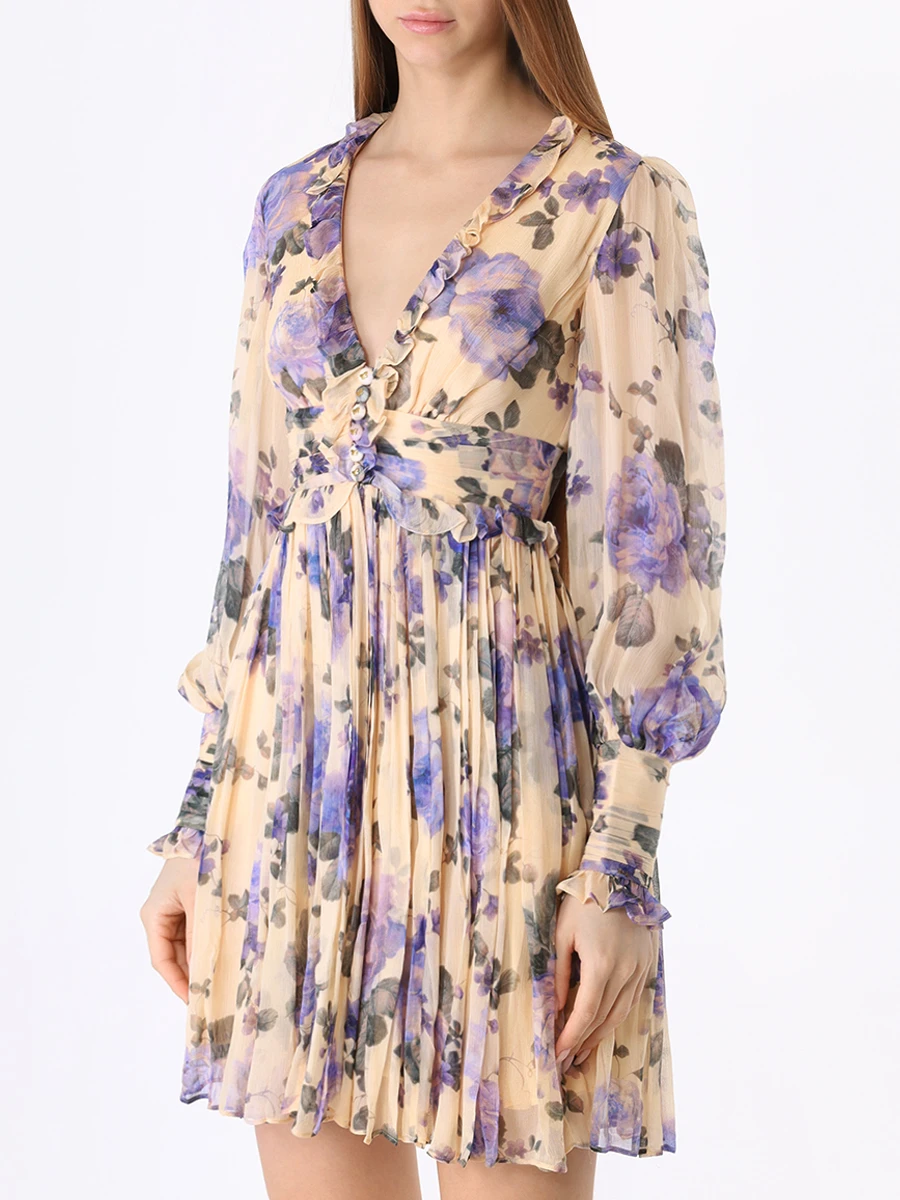 Платье из вискозы ZIMMERMANN 8081DF232 BLUFL, размер 40, цвет цветочный принт - фото 4