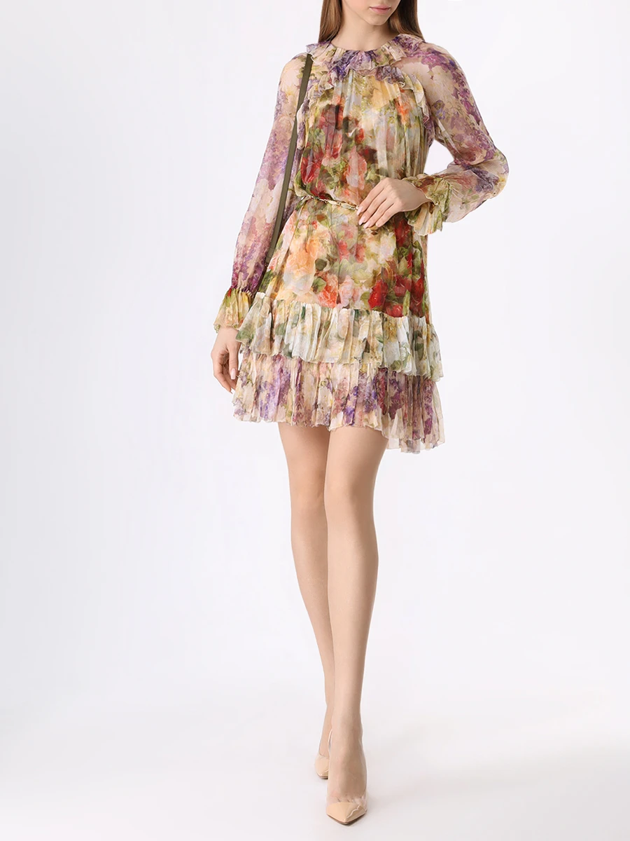 Платье шелковое ZIMMERMANN 8169DF231 MLSFL, размер 44, цвет цветочный принт - фото 2