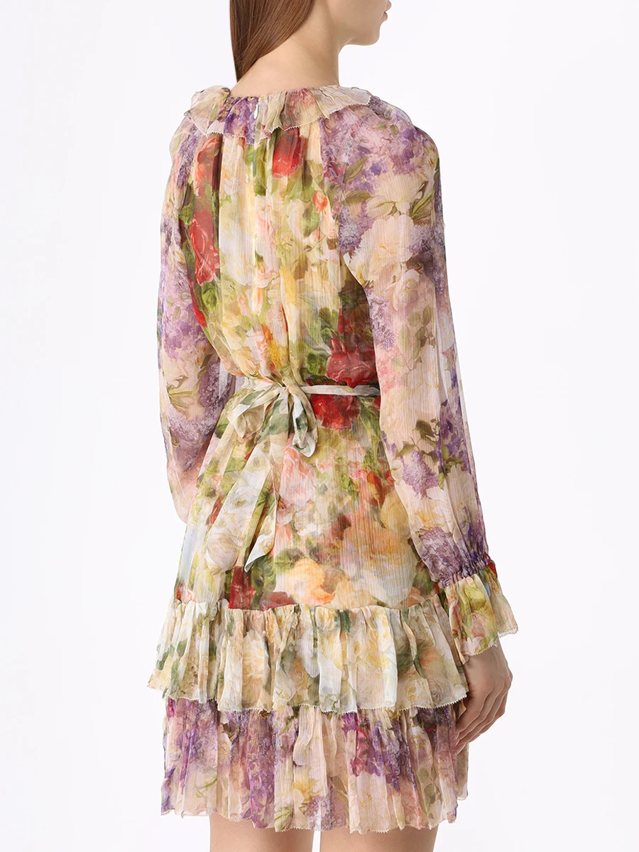 Платье шелковое ZIMMERMANN 8169DF231 MLSFL, размер 44, цвет цветочный принт - фото 3