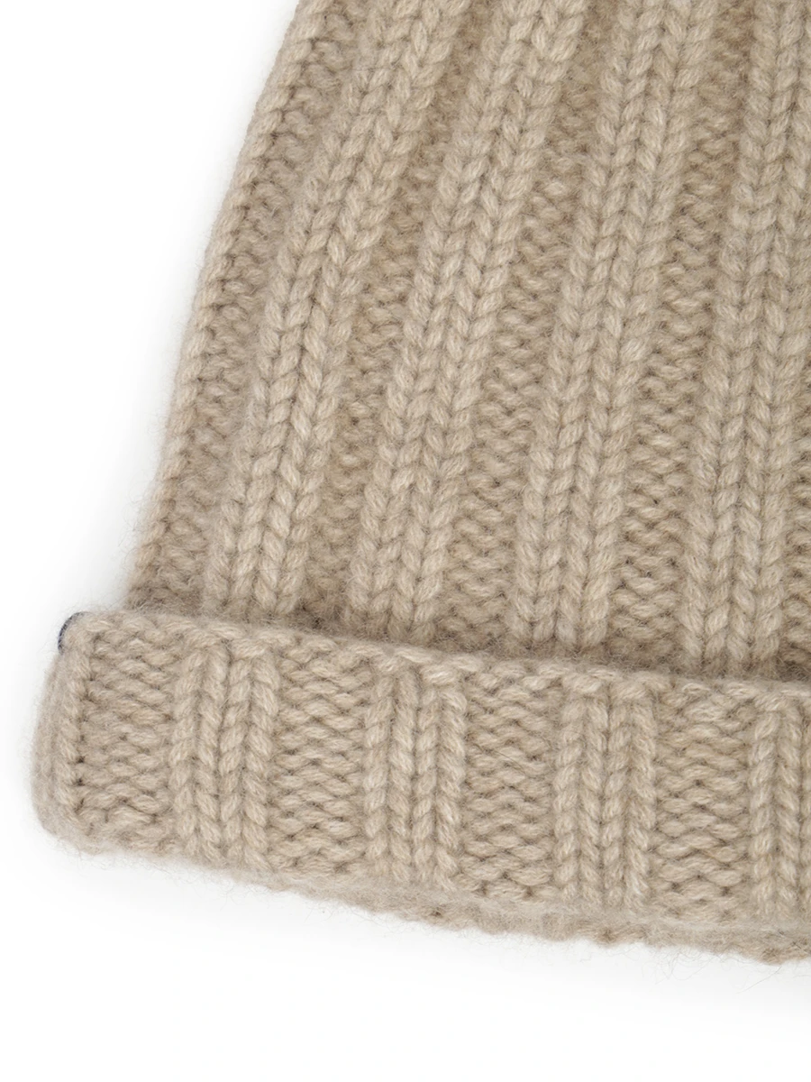 Шапка кашемировая FIORONI CASHMERE MK10I1042 0152 A.4 Бежевый  Фото 3