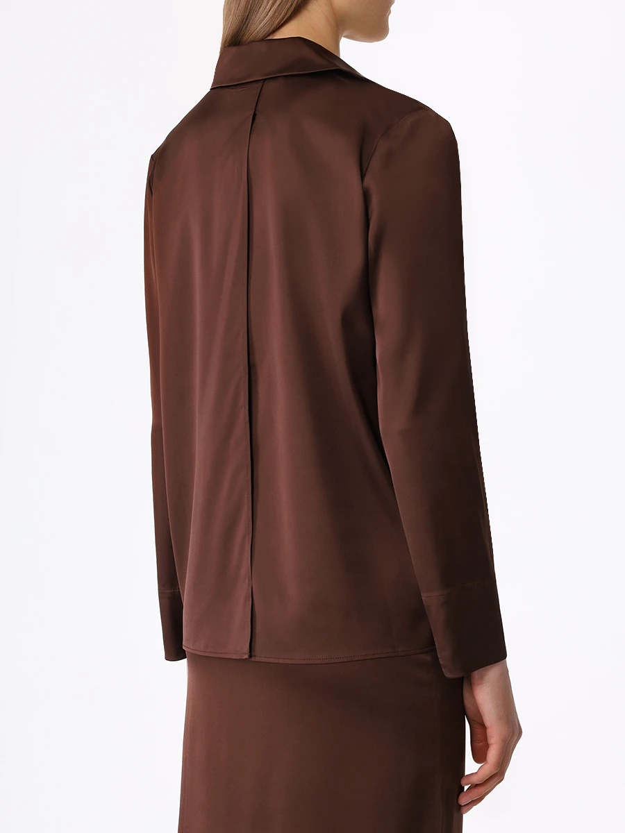 Блуза из вискозы La Chemise Notte JACQUEMUS 213SH103-1000 880, размер 44, цвет коричневый - фото 3