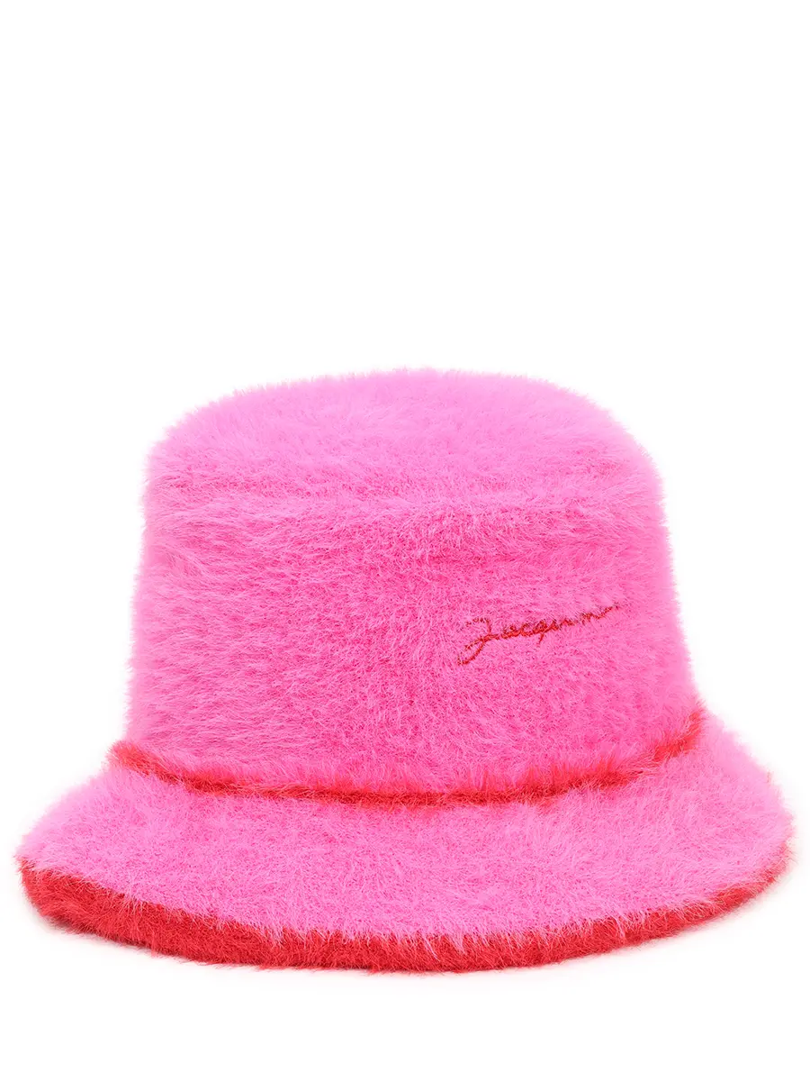 Панама из экомеха JACQUEMUS 226AC408-5080 Розовый 