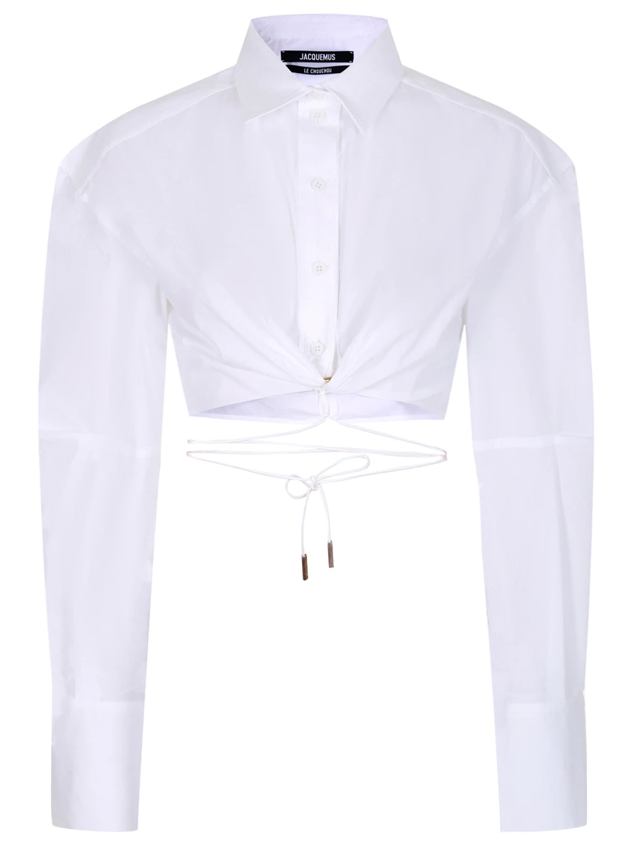 Рубашка хлопковая JACQUEMUS 231SH034-1454 100, размер 44, цвет белый - фото 1
