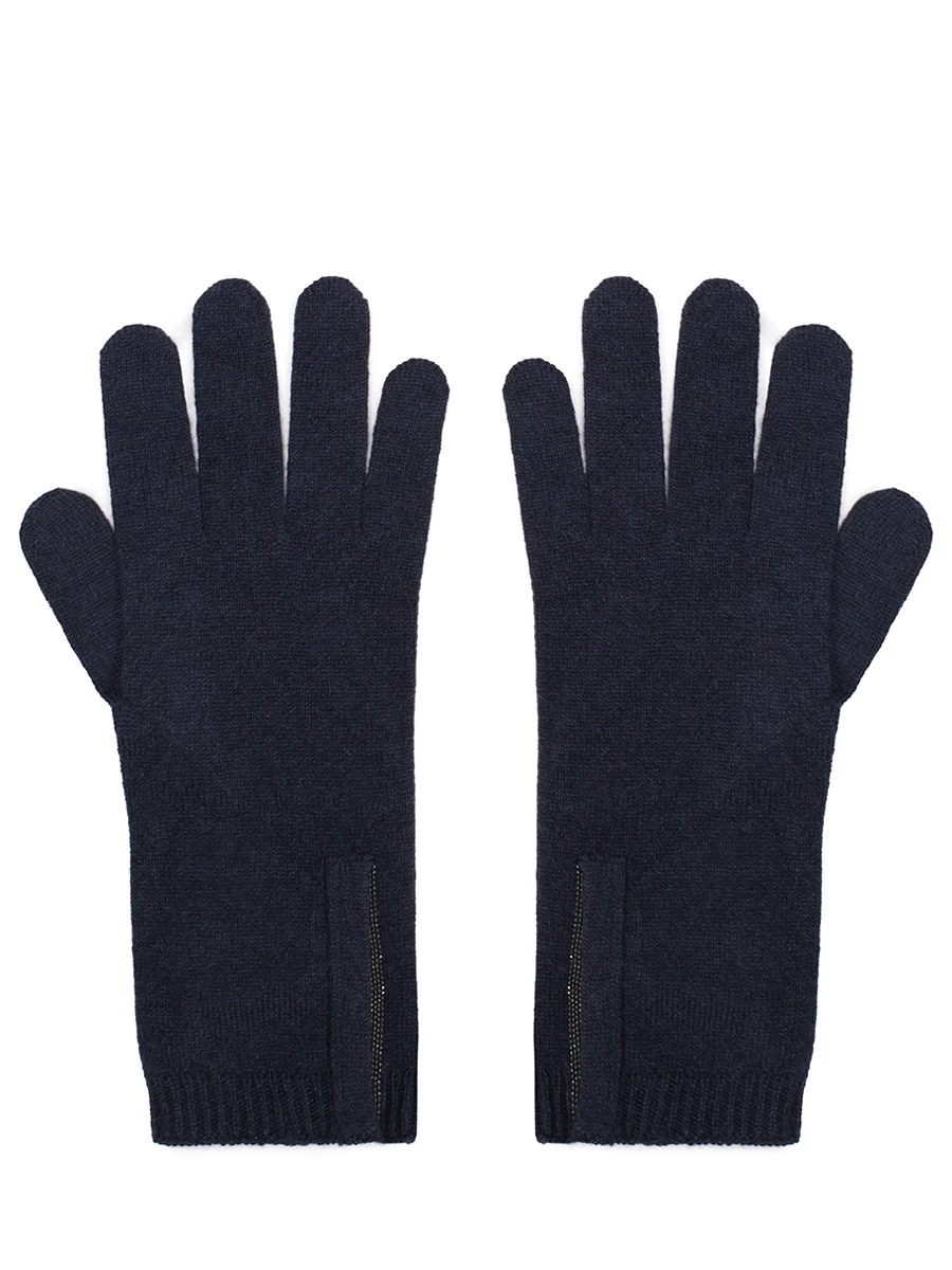 Перчатки кашемировые BRUNELLO CUCINELLI M12147189 C9574 Синий 