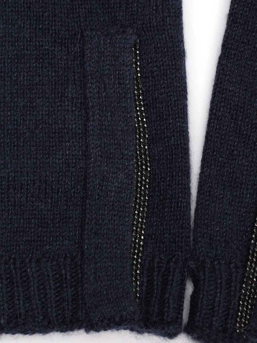 Перчатки кашемировые BRUNELLO CUCINELLI M12147189 C9574 Синий  Фото 3