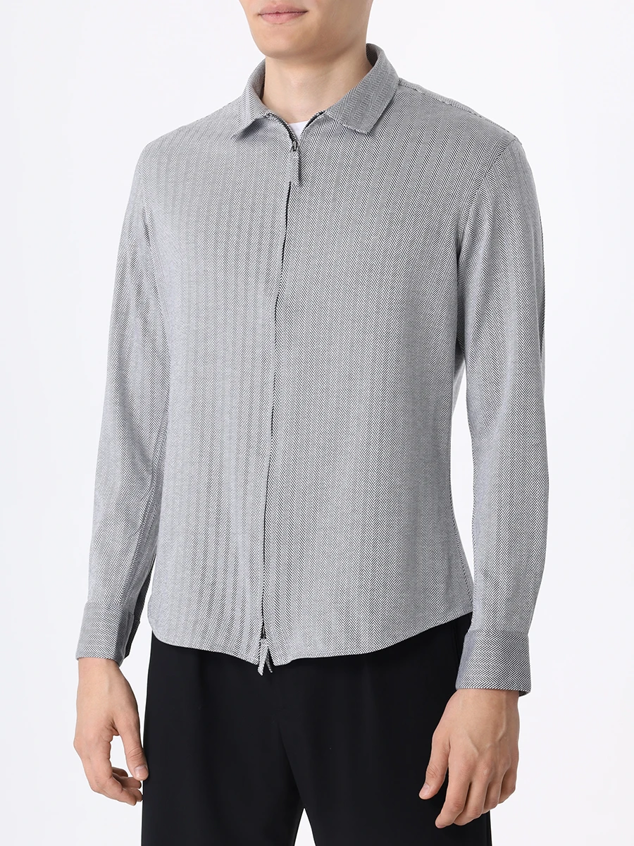 Рубашка хлопковая GIORGIO ARMANI 8WGCCZ5H J005R PZ01 Серый  Фото 4