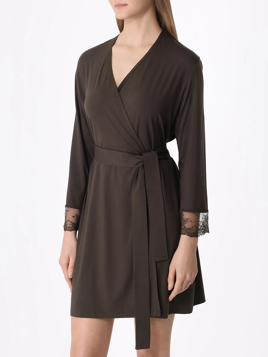 

Халат из модала, Хаки, 762-55502/797