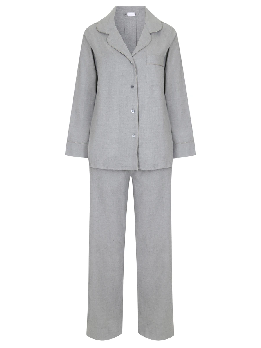 Пижама хлопковая ZIMMERLI 4600-11000/059, размер 46, цвет серый