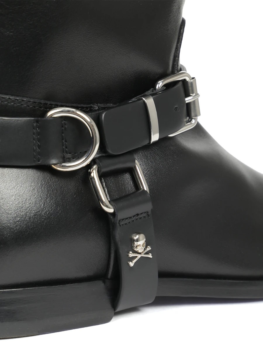 Сапоги кожаные PHILIPP PLEIN WSE0740/02 Черный  Фото 5