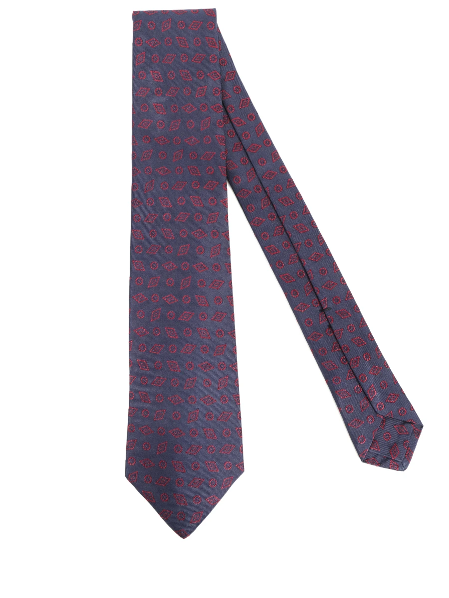 Галстук шелковый KITON UCRVKPC03A1402019 Темно Синий  Фото 2