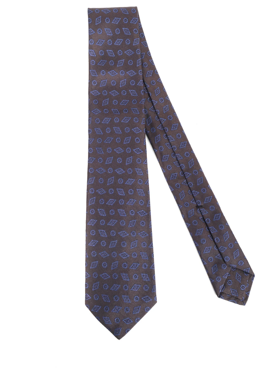 Галстук шелковый KITON UCRVKPC03A141400X Темно Коричневый  Фото 2
