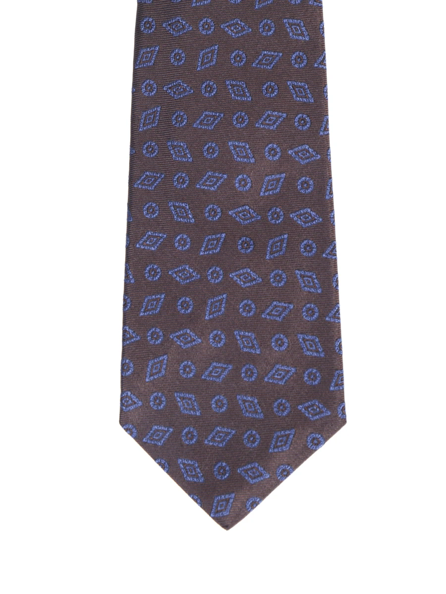 Галстук шелковый KITON UCRVKPC03A141400X Темно Коричневый  Фото 3