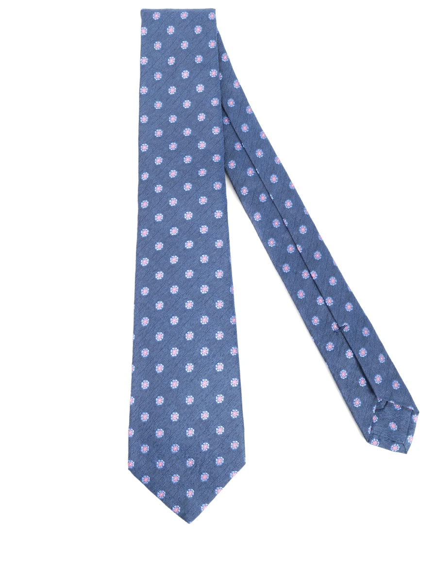 Галстук шелковый KITON UCRVKPC03A1406013 Синий  Фото 2