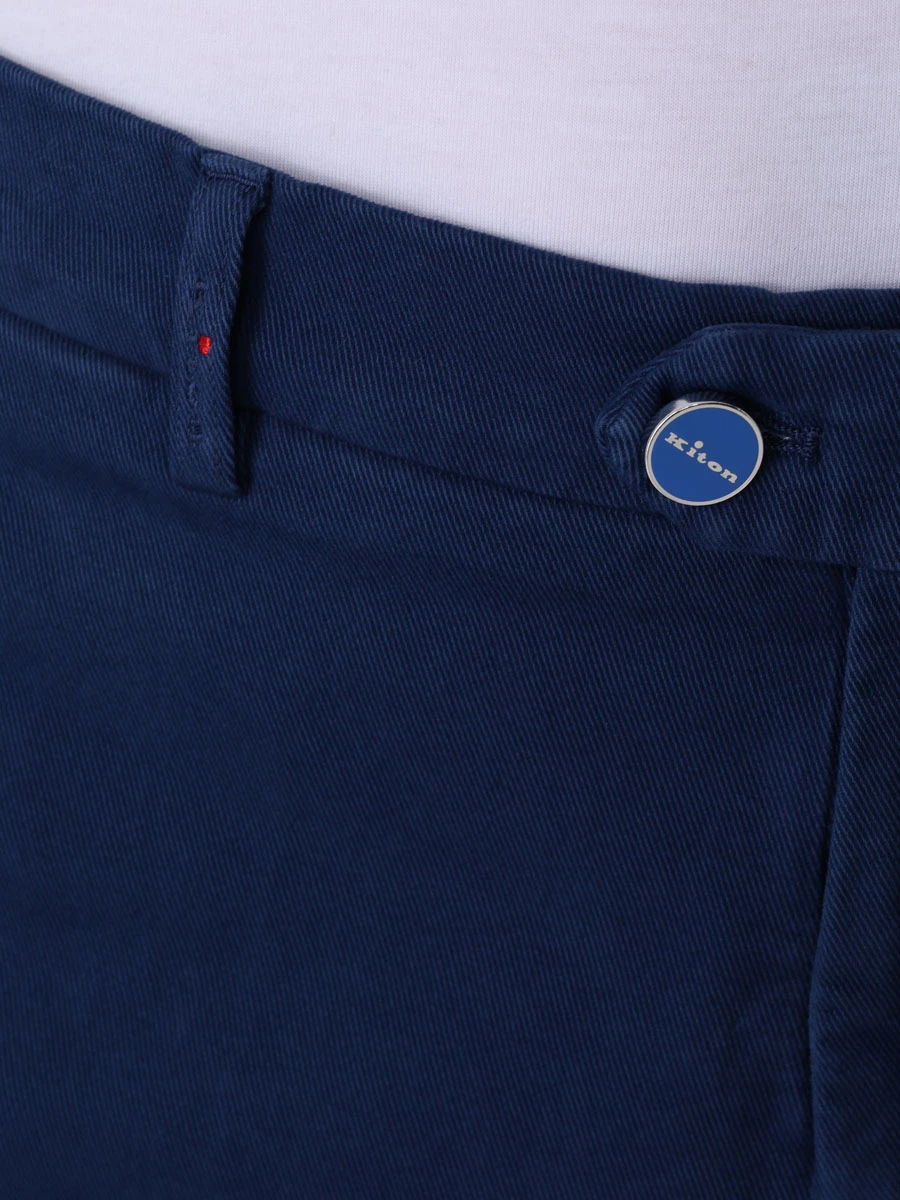 Брюки хлопковые KITON UFPPEJ0200C01000 Синий  Фото 5