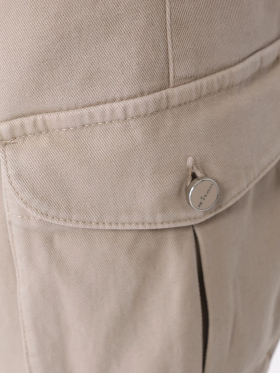 Брюки-карго хлопковые KITON UFPPCAJ0200C06000 Бежевый  Фото 5