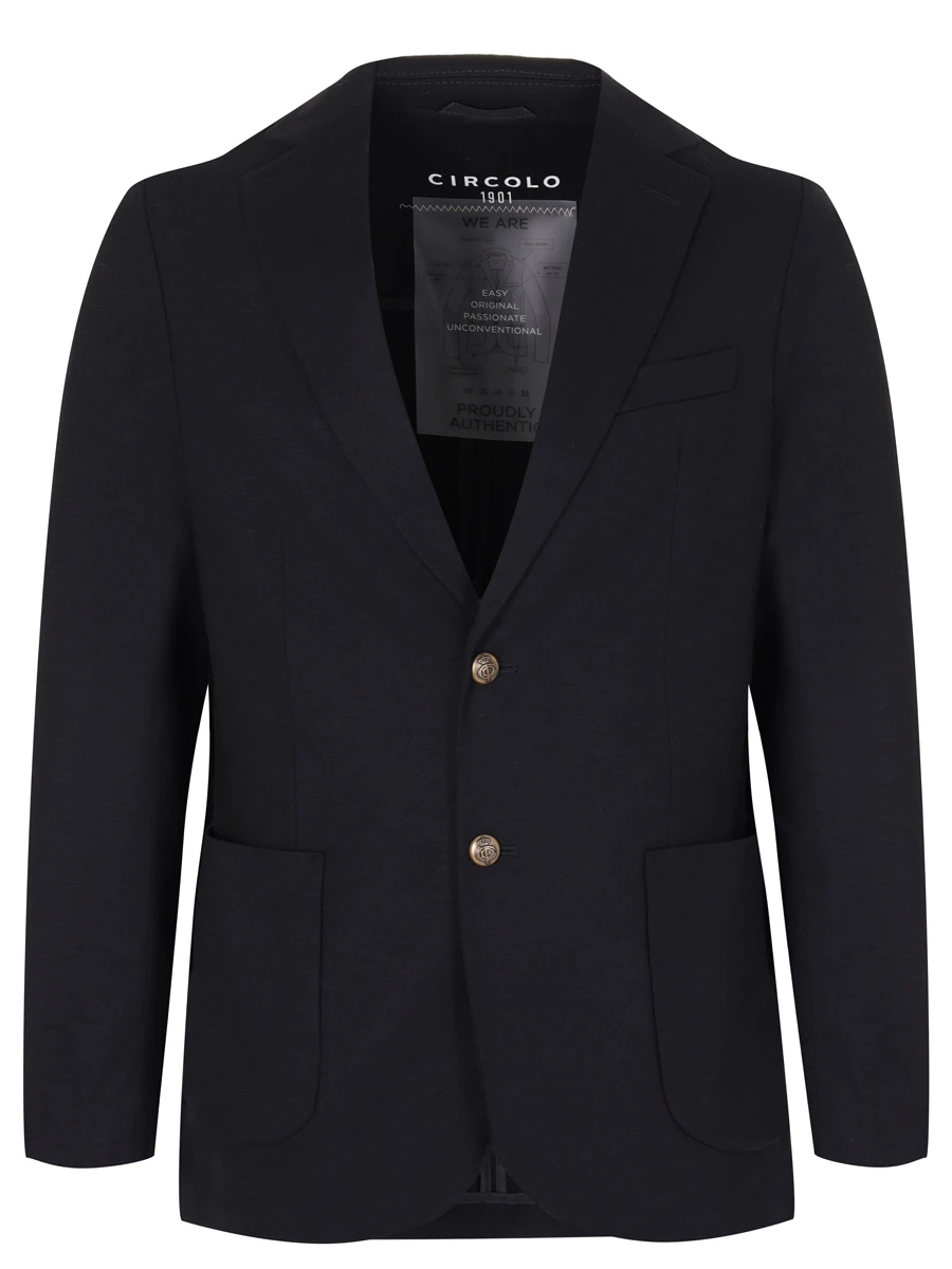 Пиджак шерстяной CIRCOLO 1901 CN4141MP, размер 52, цвет черный