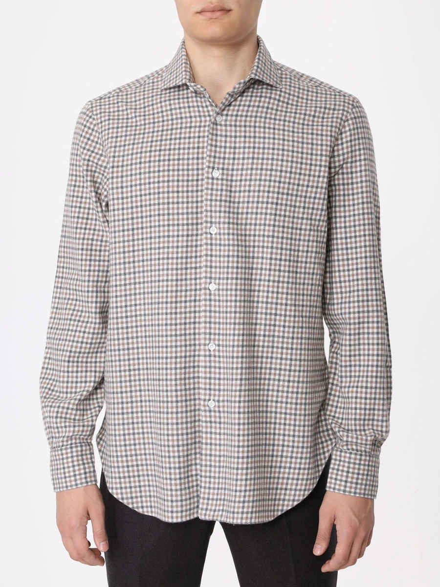 Рубашка Regular Fit хлопковая BARBA 36016/01/DANDY LIFE Бежевый  Фото 4