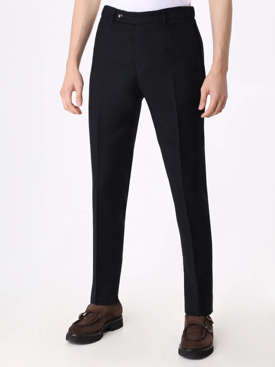 Брюки шерстяные BERWICH VB3311/BLACK/GLOBE Черный  Фото 4